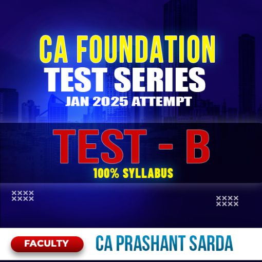 Picture of CA FOUNDATION SCHEDULED TEST SERIES 100% SYLLABUS - TEST B