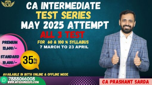 Picture of CA INTERMEDIATE ALL 3 TEST 60% AND 100% SYLLABUS