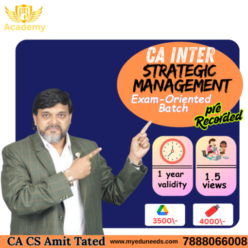 Picture of CA Inter SM New Exam oriented Platinum Batch by CA Amit Tated