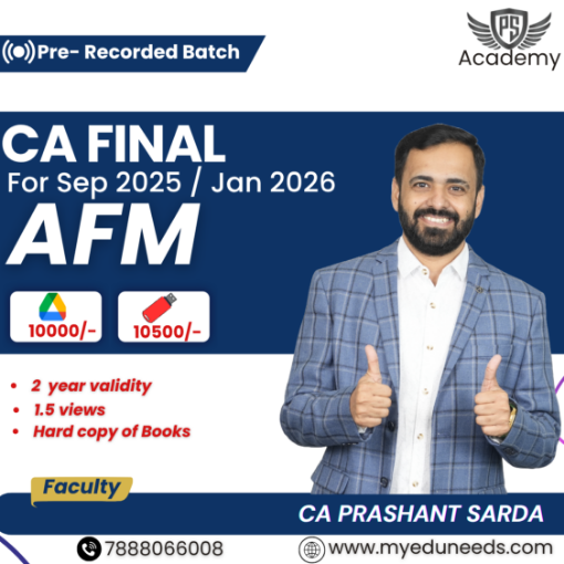 Picture of CA Final AFM New Syllabus by  CA Prashant Sarda