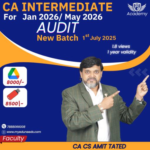 Picture of CA Intermediate Audit- 1 -By CA CS Amit Tated