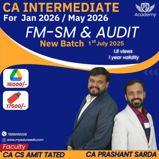 Picture of COMBO AUDIT + FM + SM BY CA PRASHANT SARDA & CA CS AMIT TATED (NEW SYLLABUS)