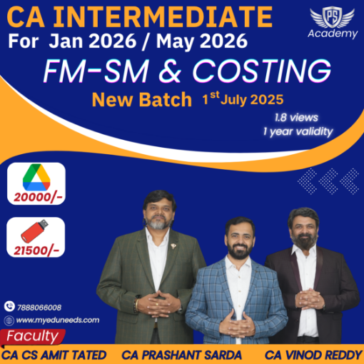 Picture of COMBO  FM + SM + COSTING BY CA PRASHANT SARDA & CA CS AMIT TATED & CA Vinod Reddy