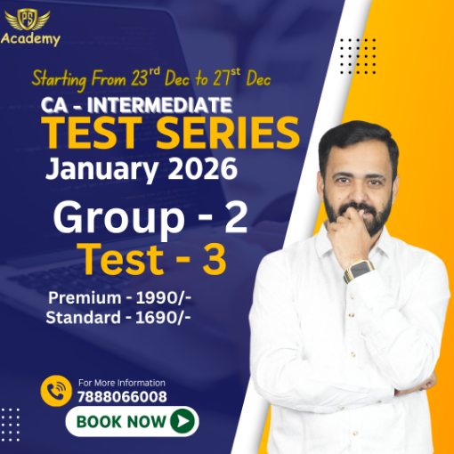 Picture of CA Intermediate Test Series - Group-2, Test-3 100% Syllabus 
