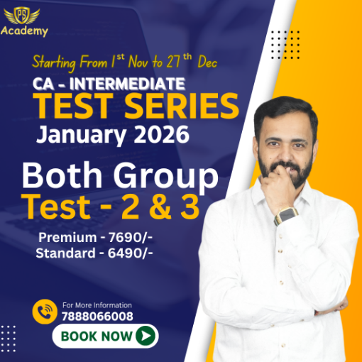 Picture of CA Intermediate Test Series - Both Group , Test- 2 &3 (100% Syllabus)