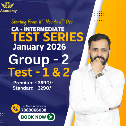 Picture of CA Intermediate Test Series - Group 2, Test- 1 &2 (100% Syllabus)